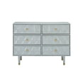 thumbnail image 5 of Linon Ginzel Mid-Century Modern 6-Drawer Dresser, Gray, 5 of 15
