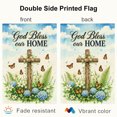 thumbnail image 3 of SPXUBZ Religious Welcome Garden Flag 12x18 Inch, Cross Floral Linen Yard Flag with Butterfly Design, Outdoor Decorative Flag for Garden Lawn Porch Home Decoration, 3 of 5