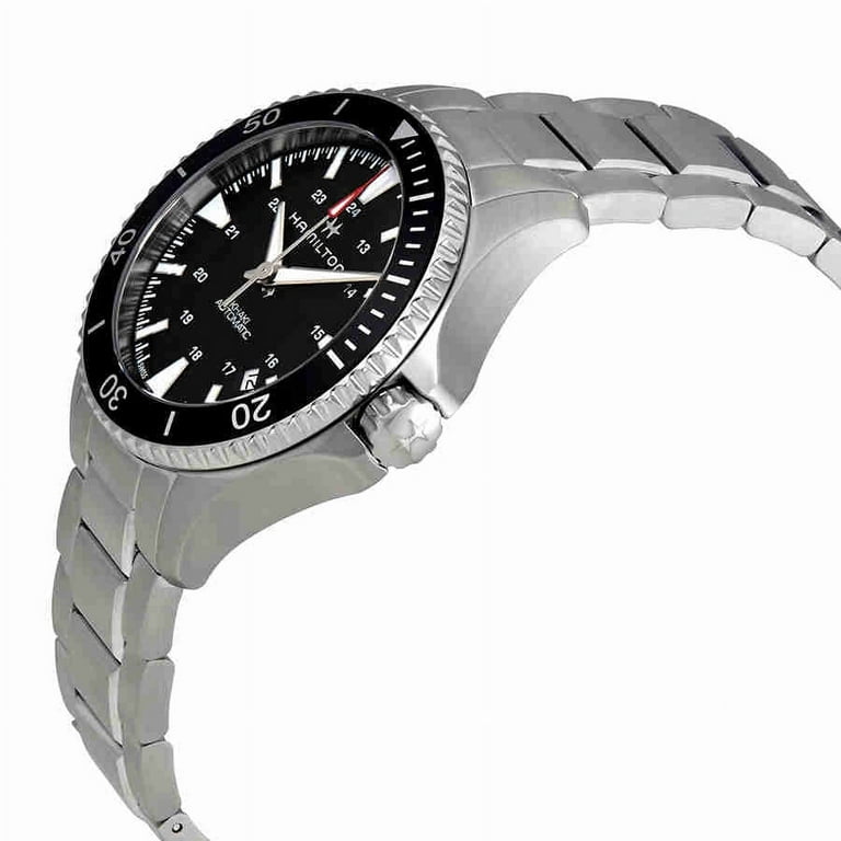 Hamilton Khaki Navy Automatic Black Dial Mens Watch H82335131 Walmart