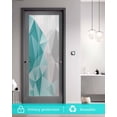 thumbnail image 5 of Window Privacy Film,Turquoise Green Grey Ombre UV Sun Blocking Window Tint Film Heat Control One Way Blackout Window Film,Geometric Gradient Marble Color Block Non Adhesive Static Cling 17.7x39.3 In, 5 of 7