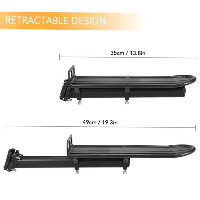 Retractable Aluminum Alloy Bike Mount Bicycle Rear Post Rack Bicycle Pannier Luggage Cargo Carrier Rack