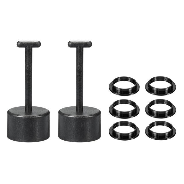 Unique Bargains E26/E27 Socket Ring Removal Tool 12 Teeth Style with Lamp Shade Socket Rings 8 Pack