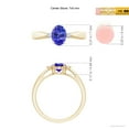 thumbnail image 4 of ANGARA Natural Tapered Shank Tanzanite Ring with Diamond Accents in 14K Yellow Gold for Women (Size-7x5mm) | December Birthstone, Anniversary, Jewelry Gift for Women | Natural Tanzanite Ring, 4 of 9