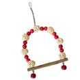 thumbnail image 3 of Bird Swing Toy, Colorful Wood Beads Rattan Ball,Swing Perch with Bells, Safe and , Develops Intelligence, Non Slip, Suitable for Cockatiels Lovebirds, 3 of 8