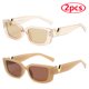 thumbnail image 1 of Gafas de sol rectangulares de marca de lujo para mujer, anteojos de sol con montura pequeña Vintage, gafas cuadradas negras clásicas para mujer, 1 of 5