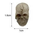 thumbnail image 5 of comerut 20Pcs Skull Ornament Exquisite Realistic Synthetic Resin Mini Skull Figurines for Photo Props Halloween Decorations, 5 of 7