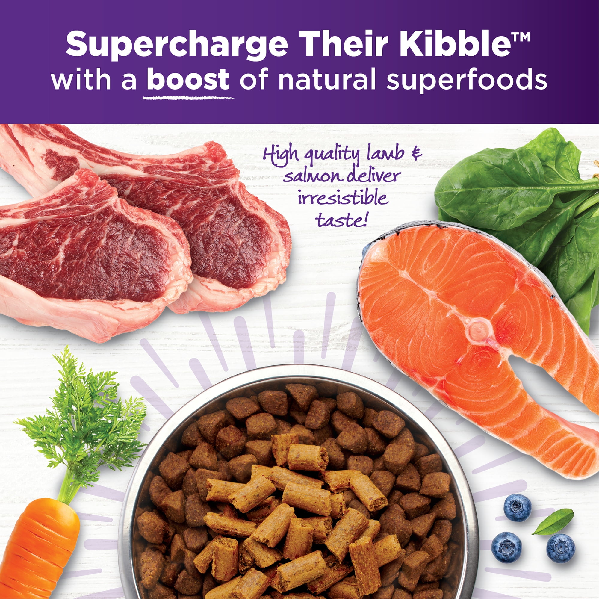 Wellness Bowl Boosters Tender Toppers, Dog Food Topper for Small, Medium, & Large Breeds, Grain Free, Natural, Lamb & Salmon, 8 Ounce Bag (Pack of 1)