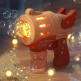 thumbnail image 2 of Máquina de burbujas eléctrica para niños, burbuja de soplado automático, luces intermitentes, música, fiesta de bodas, jabón, juguetes al aire libre, 2 of 4