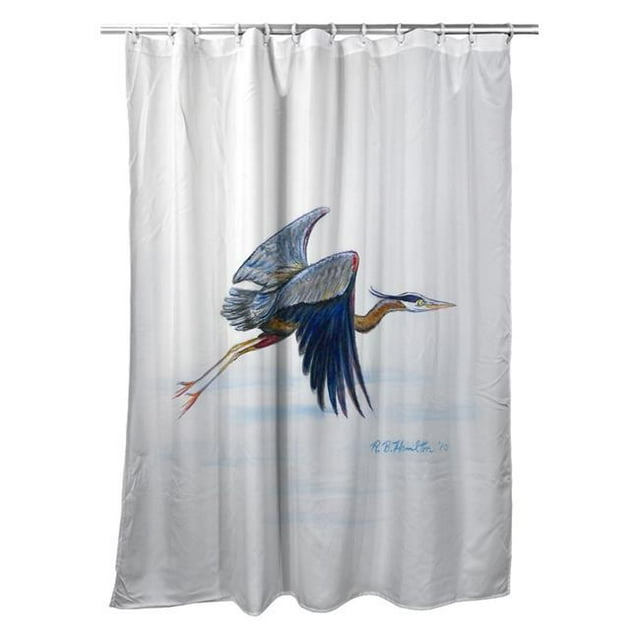 Betsy Drake SH327 Rideau de Douche 70 x 72 Po. Héron Bleu Eddies