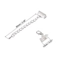 thumbnail image 2 of Unique Bargains 20Sets Ribbon Crimp Clamp Ends with Lobster Claw Clasps & Chain 13mm Silver Tone, 2 of 7