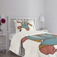 thumbnail image 3 of Ambesonne Kabuki Quilted Bedspread Set 2 Pcs, Costume Hat, Twin Size, Multicolor, 3 of 5