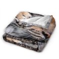 UltraSoft Micro Fleece Blanket,Animals Tiger Nature Tree Stump,Custom