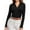 Black, variant on Nxznwn Womens Polo Shirts Long Sleeve Business Casual Tops Collared V Neck Ribbed Knit Sweater Slim Fit Basic Blouses