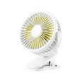 thumbnail image 1 of Inteprter Ventilador de Clip pequeño con carga USB, portátil, ajustable, para el hogar, la escuela, el bolsillo de escritorio, ventiladores eléctricos Electrodomésticos Blanco Inteprter HA064269-03, 1 of 6