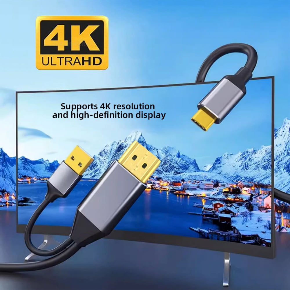 Chenyang Reversed HDMI 4K Source to Type C USB-C Touch Screen Displays Male HDTV Cable for Laptop Monitor 2.0m