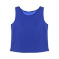 thumbnail image 3 of Zaldita Women's Round Neck Sleeveless Tank Top Summer Casual Loose Fit Chiffon Blouses Shirts Tops Royal Blue XL, 3 of 7