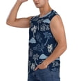 thumbnail image 3 of Balery Hawaii Palms Men's Sleeveless Muscle Shirts Workout Tank Top, Moisture Wicking, Odor Protection-Large, 3 of 8