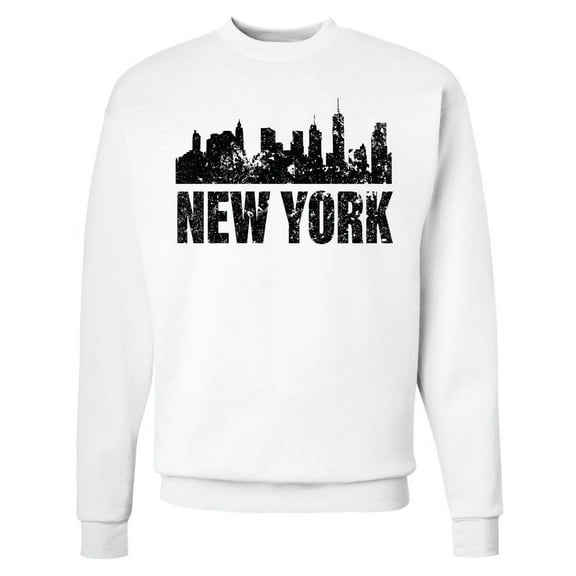 Inktastic New York Skyline Grunge Adult Sweatshirt
