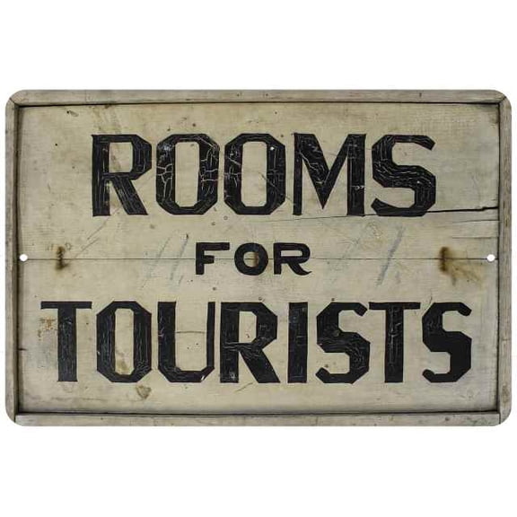 Rooms for Tourists Vintage Look Chic 12 x 18 Matte Finish Metal 112180020009