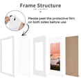 thumbnail image 3 of shiyou-A3 Picture Frame Set of 2, Display A4 with Mat or A3 Without Mat, Picture Frames Collage Wall Decoror, Certificate Frame, Perspex Glass Front, Wall Mount Vertically Or Horizontally Poster Fram, 3 of 4