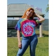 thumbnail image 2 of Happy Thoughts Slogan Tie Dye Spiral Women -Image by Shutterstock, Female Medium, 2 of 4