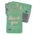 thumbnail image 1 of Inkdotpot Rose Gold Foil Paper Hang Tags ThankYou For Celebrating With Us Bridal Shower-Baby Shower-Retirement-Wedding-Birthday Favor Tags 100 Pack, 1 of 6