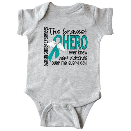 

Inktastic Ovarian Cancer Bravest Hero I Ever Knew 1 Gift Baby Boy Bodysuit