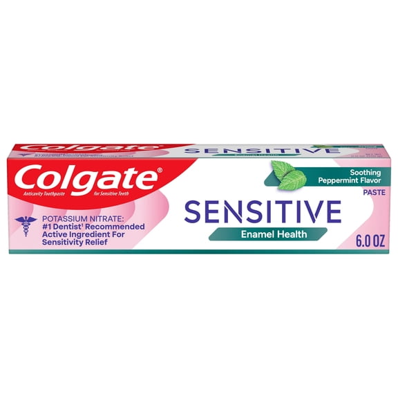 Colgate Sensitive Enamel Health Toothpaste for Sensitive Teeth, Peppermint, 6 oz
