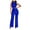 Blue, variant on Puntoco Pants for women Women's Jumpsuit Sequins Patchwork Overlay Ruffle Sleeveless Full Length V-Neck Romper Sky Blue 10(XL)