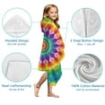 thumbnail image 7 of Rainbow Tie Dye Mandala Pattern Hooded Bath Towel，50"x30" for Ages 3 To 12 Kids, Quick Dry Lightweight Soft Microfiber Hood Beach Towel Cover Up for Kids, 7 of 7
