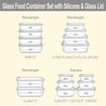 thumbnail image 3 of EcoEvo Glass Food Containers with Glass Lid, Microwave Safe Food Storage Container Set, 2 Pack of 50oz, Large Size Airtight Storage Set with Leak Proof Lids, Meal Prep Containers, 3 of 8