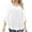 White, variant on Hanen Women's Ruffle 3/4 Sleeve Elegant Dressy Blouses Crew Neck Double Layers Mesh Tunic Tops