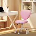 thumbnail image 2 of HOMCOM Heart Love Shaped Design Office Chair with Adjustable Height, Pink, 2 of 10