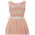 thumbnail image 4 of Little Girl Sleeveless Lace Chiffon Graduation Wedding Flower Girl Dress USA Blush 4 JKS 2134 BNY Corner, 4 of 5