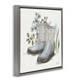 thumbnail image 3 of Stupell Industries French Country Floral Gardening Boots Gray Floating Frame Canvas Art, 18 x 18, by Leslie Trimbach, 3 of 8