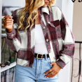 thumbnail image 3 of Vedolay Casual Tops for Women Casual Jacket Long Sleeve Double Work Office Casual Jackets,Red XL, 3 of 5