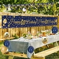 thumbnail image 5 of 60th Birthday Decorations Men, Blue Gold Theme Party Decor, Navy Blue Gold Latex Balloons and Happy 60th Birthday Banner, Happy 60th Birthday Anniversary Party Supplies, 5 of 8