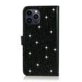 thumbnail image 4 of SaniMore for iPhone 13 Pro Max Glitter Love Magnetic Flip Wallet Case with Card Slot & Kickstand, Premium PU Leather Case with Wrist Strap Shockproof Protective Case for Women Ladies Girls, Black, 4 of 7