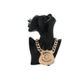 thumbnail image 5 of Women Gold Metal Chain Necklace Big Police Badge Pendant Protect & Serve, 5 of 6