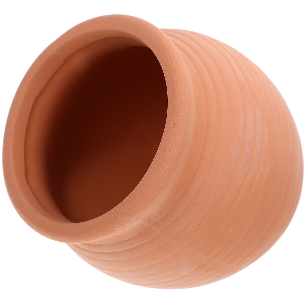 FELTECHELECTR Fish Tank Decor Light Brown Ceramic Cave Aquarium Landscape with Shrimp Shelter