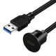 thumbnail image 5 of Cable de montaje empotrado USB 3,0 macho a tipo C 3,0 hembra, 1M, 5Gbps, para salpicadero de coche, 5 of 5