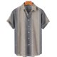 thumbnail image 3 of Camisas lisas de patchwork para hombre, ropa sencilla con estampado 3D, camisas hawaianas de playa, blusas Y2K de manga corta, ropa vintage, blusa con solapa, 3 of 5