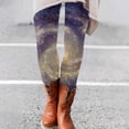 thumbnail image 7 of Endives Women's Legging High Waisted Milky Way Print Stretchy Yoga Legging Workout Pants Casual Daily Wear Purple, 7 of 7
