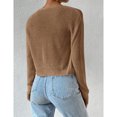 thumbnail image 4 of Women's Open-Front Cropped Knit Cardigan, Long Sleeve Lightweight Sweater, 4 of 5