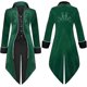 thumbnail image 5 of Chaquetas largas de invierno para hombres, estilo vintage, delgada, medieval, retro, punk, disfraz de cosplay, borde dorado gótico, 5 of 5
