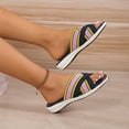 thumbnail image 4 of Ruyang Wedge Sandals for Women, Women's Summer Flat Shoes Soft Sole Casual Sandals Slippers Womens Hard Bottom Slippers, 4 of 5