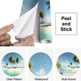 thumbnail image 4 of Peel and Stick Wallpaper Dreamlike Island Tropical Beach Palm Trees Clear Water Island Modern Art Wall Mural Decor Self Adhesive and Removable 69in x 98in, 4 of 8
