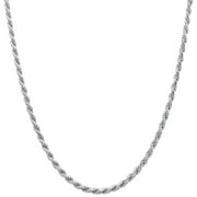 Orostar 925 Sterling Silver 3.5MM Diamond-Cut Rope Chain Necklace 16-30 Inches