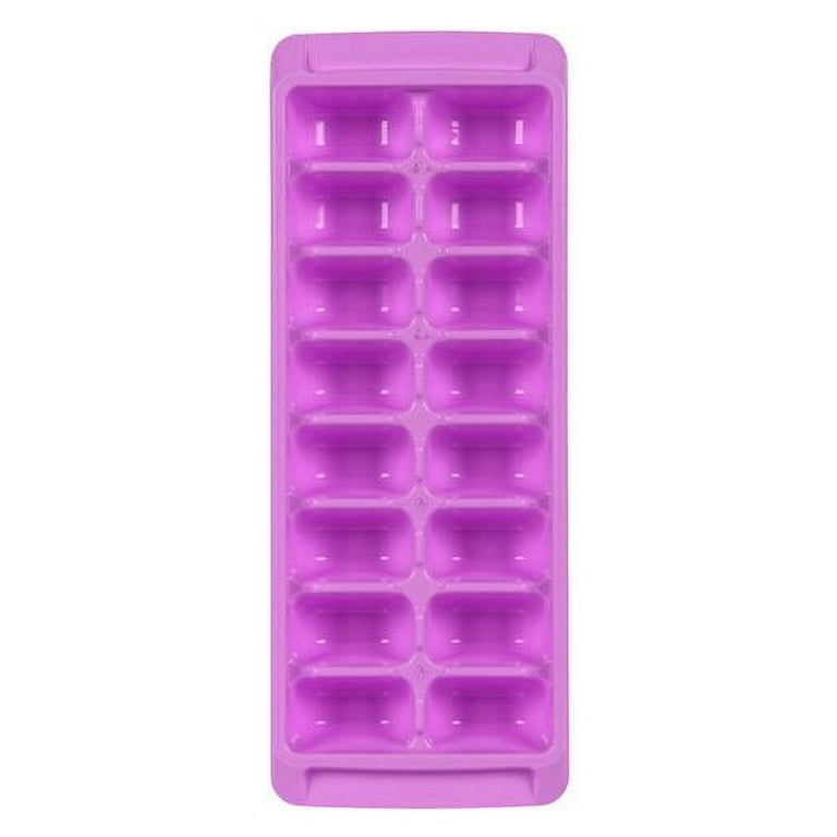 Pccaizy Ice Cube Trays for Freezer, Silicone Ice Cube Tray, Easy Release Ice Tray with Stackable and Spill-Resistant Lid, BPA Free Reusable Ice Trays for