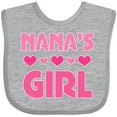 thumbnail image 3 of Inktastic Nana's Girl Grandchild Girls Baby Bib, 3 of 4